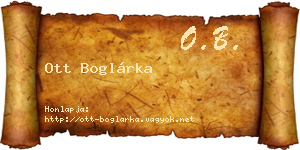 Ott Boglárka névjegykártya